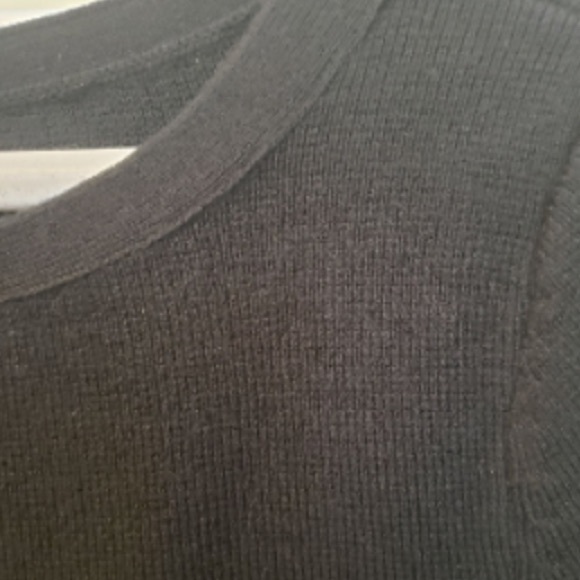 Ann Taylor Black Pleated Hemline Fit & Flare Sweater Dress - Picture 6 of 14